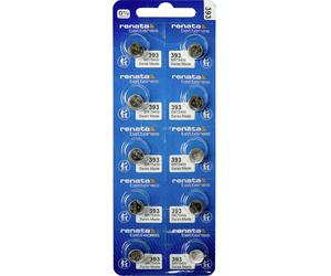Renata Pile bouton 393 1.55 V 10 pc(s) 80 mAh oxyde dargent 393 MP CE RENATA