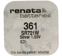 RENATA Lot de 10 Piles Bouton Silver Oxyde 361 / SR721W 0% Mercure