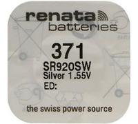 RENATA Lot de 10 Piles Bouton Silver Oxyde 371 / SR920 SW 0% Mercure