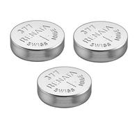 Renata - Pile Montre Oxide d'argent Longue Durée Fabrication Suisse 0% Mercure x 3 - Argent, 3 x 377 Or SR626sw ou AG4