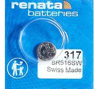 Renata / Swatch Group - Pile bouton oxyde argent 317 RENATA 1.55V 10.5mAh - Blister(s) x 1