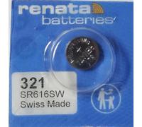 Renata/Swatch Group - Pile Bouton oxyde Argent 321 Renata 1.55V 14.5mAh - Blister(s) x 1