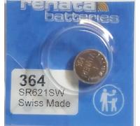Renata / Swatch Group - Pile bouton oxyde argent 364 RENATA 1.55V 20mAh - Blister(s) x 1
