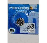 Renata / Swatch Group - Pile bouton oxyde argent 376 RENATA 1.55V 27mAh - Blister(s) x 1 Compatible/replacement de