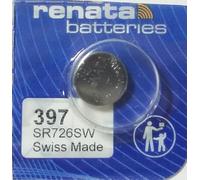 Renata / Swatch Group - Pile bouton oxyde argent 397 RENATA 1.55V 32mAh - Blister(s) x 1