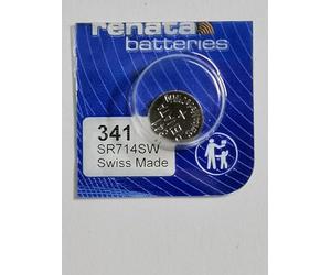 Renata/Swatch GroupPiles Bouton oxyde d'argent SROxide d'argent 1,55 V15 mAhCompatible avec : 341 ; 627 ; D341 ; GP341 ; SR714SW ; V341