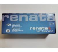 RENATA WATCH BATTERY 1.55V SWISS MADE BATTERIES 377 SR626SW 100 Pieces by Renata