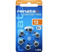 Renata ZA13.DP6 Lot de 30 piles pour appareils auditifs Taille 13 Orange 1,45 V