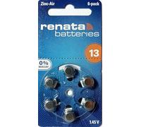 Renata ZA13, HA13, PR48, piles pour prothèses auditives PR13H 6-Pack, 310 mAh