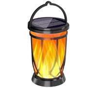 Renchey Lumieres Solaires Flamme Exterieur,Lampe Solaire Clignotante Etanche | Éclairage Décoratif Automatique pour Jardin, Pelouse, Patio, Porche, , Porte d'Entrée et Arbre