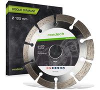 rendech® Disque diamant 125 mm haute performance | Idéal pour le béton, la pierre, la maçonnerie, le granit, la brique et bien plus encore - Accessoires pour meuleuses d'angle