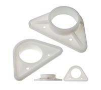 Renfort d'évier, 2 pièces, en blanc, en ABS, taille standard avec trou intérieur de Ø 36,5 mm, stabilisateur de robinet pour éviers en acier inoxydable à parois fines