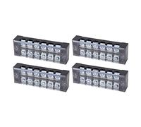 Rengue Barrette de Connexion Double Rangée 25A 600V, Serrage à Vis avec | Barrière de Fil à Double Rangée, Bloc en Coque PC, Couvercle Transparent, Fil 0,5-2,5 mm², Vis M4, pour Distribution