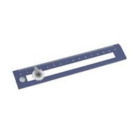 Rengue Compas Scolaire, Outil de Dessin Géométrique 2 en 1 de 17 Cm avec | Construction en Plastique, Bords Lisses, Compas et Règle Intégrés, Règle Coulissante pour un Ajustement Facile du Rayon,