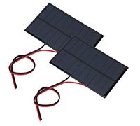Rengue Panneau Solaire Polycristallin Mini 5V 250mA 1,25W 110x69mm, Câble de 30cm pour Jouets Solaires, Lampes de Paysage, Usage Expérimental