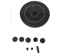 Rengue Pompe Fontaine Solaire 3W, Fontaine pour Bain D'oiseaux Extérieur | Alimenté par énergie Solaire avec Batterie de Secours, LED Multicolores, Matériau ABS, pour Jardin étang Piscine Aquarium