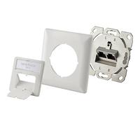 RENKFORCE Prise réseau encastré Insert Cat 6 2 Ports Blanc Pur