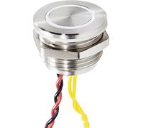 Renkforce RF-4707816 Bouton de sonnette avec piezo simple acier inoxydable, blanc 24 V/0,3 A