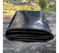 Renmlion Revêtement d'étang en PEHD 3x4m 4x5m 6x7m 8x10m 10x12m，sous-Couche Noire résistante à l'humidité，Membrane de réservoir Koi pour l'aquaculture，bâche de Toit，Jardin(8x10m)