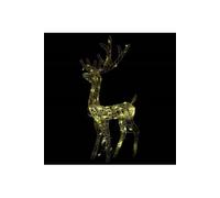 vidaXL Renne de décoration de Noël Acrylique 140 LED blanc chaud 120 cm