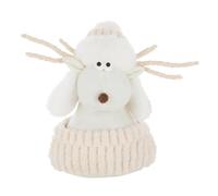 Renne Déco en Tissu Cosy 28cm Blanc