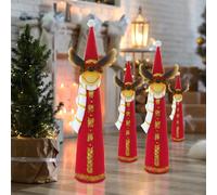 Renne Figurine Décorative Décoration de Noël Aspect Tricot Advent 4er Set