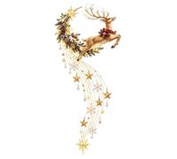 Renne lumineux 2D - Décoration murale lumineuse - Renne volant | Éclairage mural de Noël festif pour salon, chambre à coucher, couloir, fenêtre, entrée, fête, maison, vacances, naissance