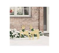 vidaXL Rennes LED 2 pcs Blanc chaud 45 x 19 x 65 cm tissu