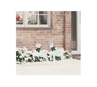vidaXL Rennes LED 2 pcs Blanc Froid tissu