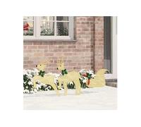 vidaXL Rennes LED 3 pcs Blanc chaud tissu