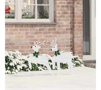 vidaXL Rennes LED 2 pcs Blanc Froid tissu