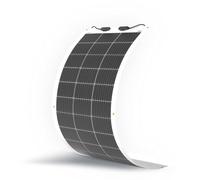 Renogy 100W 12V Panneau Solaire Souple Module Photovoltaïque Monocristallin Design Doux Idéal pour Charger la Batterie 12V, Camping-car, Caravane, Bateau, Cabine, Courbe Jusqu'à 248 Degrés