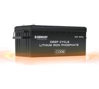 Renogy Batterie au lithium 12V 300Ah LiFePO4 avec auto-chauffage, 3840Wh 300A BMS 5000 cycles Batterie solaire sur 24V 48V Lithium pour installation solaire domestique, cabines de moteur, marine