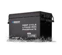 Renogy Batterie Core Mini LiFePO4 12V 300Ah au lithium-fer-phosphate, BMS 200A amélioré 5000 cycles fonction de protection contre le froid batterie au lithium pour camping-cars système solaire