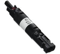 Renogy Porte-fusible étanche avec connecteur mâle et Femelle 15 A, avec fusible, en Ligne, Noir