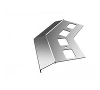 Renoplast® Angle en Aluminium 135° Pour profilé d'égout K100 Gris | Finition de terrasses | Sols carrelés sur mortier-colle | Systèmes d'évacuation d'eau Profilé d'angle | Protection anticorrosion