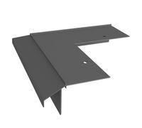 Renoplast® Angle en aluminium 90° pour profilé d'égout K10R Graphite | Finition de terrasses| Sols en résine | Systèmes d'évacuation d'eau Profilé d'angle | Protection anticorrosion Profilés de balcon