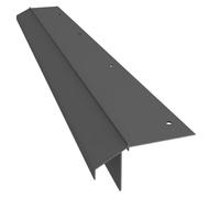 Renoplast® Profilé d'égout en aluminium K10R 200cm Gris | Finition de terrasses et de balcon| Sols en résine | Systèmes d'évacuation d'eau Profilé d'angle | Protection anticorrosion Profilés de balcon