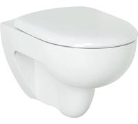 Ensemble Geberit Renova : wc suspendu à à fond creux, sans rebord, avec siège de WC, blanc, 500801001 - CM