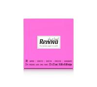 Renova Lot de 30 serviettes à cocktail en papier, fuchsia