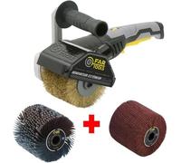 Rénovateur FARTOOLS REX120C, Vitesse Variable 900-3000tr/min, Pour Bois Métal Pierre Béton, Avec Brosse Lanieres Abrasives et Fibre Synthétique