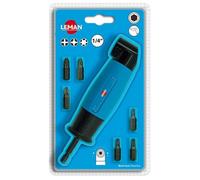 Renvoi d'angle 90°+ 6 embouts 25mm LEMAN 56007 - PH2, PZ1, PZ2, T15, T20, T25