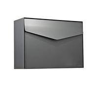 Renz 111520M Boîte aux lettres Lettre 111 (couleur gris basalte avec serrure de sécurité, design lettre, dimensions 312x430x178 mm), Basaltgrau