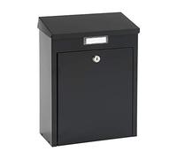 Renz 150190DE, MEFA Boîte aux lettres avec inscription Lied 150 (couleur noire, boîte aux lettres avec cadenas, dimensions : 340 x 265 x 135 mm)