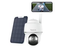 Reolink 2K+ 5MP 4G LTE Batterie/Panneau Solaire Caméra de Surveillance, Vision Nocturne Couleur, 360° Protection Omnidirectionnelle, Détection Intelligente, Carte SIM 4G, Carte SD 32GB