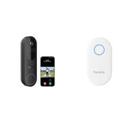 Reolink 2K Wireless Battery Doorbell Camera with Chime Plus Digital Chime, 1:1 Head-to-Foot View, Person/Vehicle/Package Detection, 2.4/5GHz WiFi, 2-Way Audio, Local Storage, Plug & Play