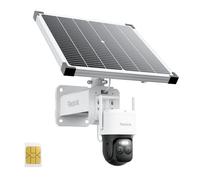 Reolink 4G LTE Caméra de Surveillance avec Carte SIM, Autonomie de 240J, Enregistrement 24/7 et Détection D'événements en Continu, PTZ, ColorX, Stockage 512Go, TrackMix LTE Plus 2+Panneau Solaire Plus