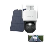 Reolink 4K 8MP 4G LTE Batterie/Panneau solaire Caméra de surveillance, Double objectif, Auto zoom & tracking, Identification des personnes/véhicules/animaux, Vision nocturne par spotlight