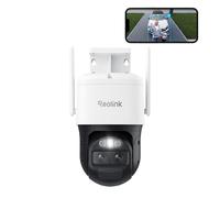 Reolink 4K 8MP batterie caméra de surveillance, double objectif, 2,4/5 GHz double bande Wi-Fi 6, Auto-zoom & tracking, panoramique & inclinaison, zoom 8X