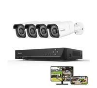 Reolink 4K 8MP Système de surveillance extérieur, 4X 4K 8MP PoE Caméra de surveillance & 8CH 2TB HDD NVR, enregistrement 24/7, détection de personnes/véhicules/animaux